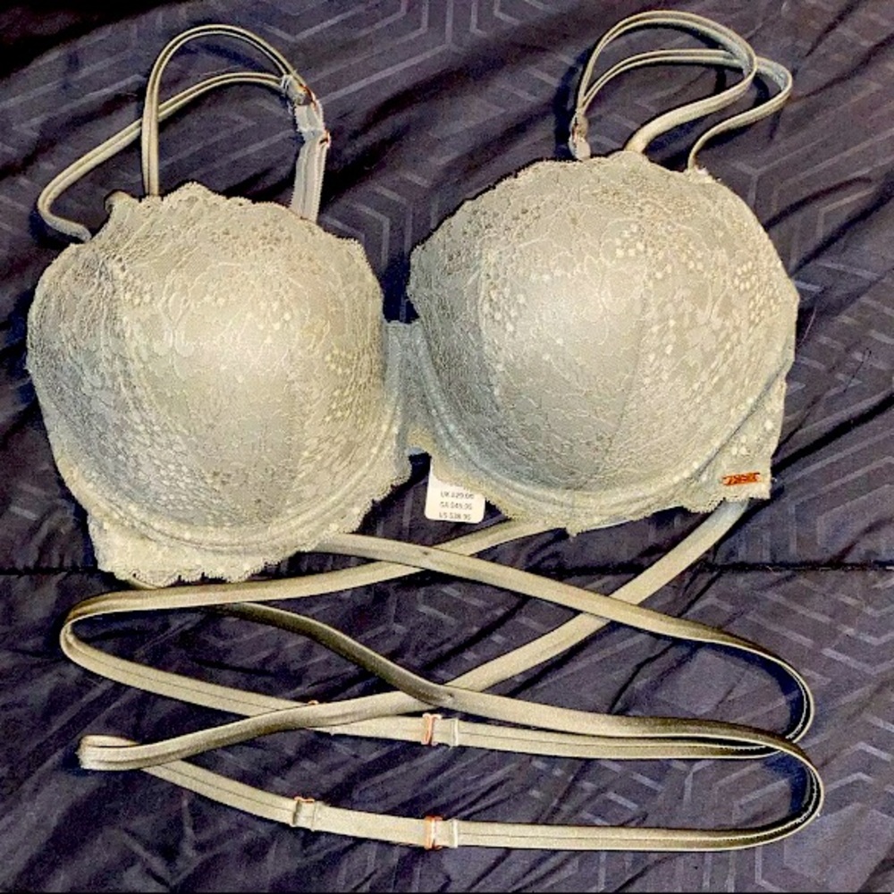 NWT 36DD PINK Victoria Secret Olive Lace Date Bra